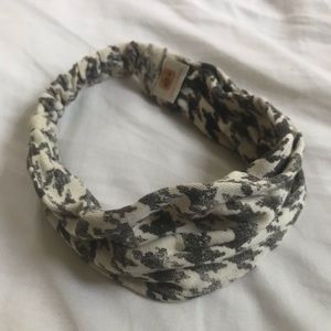 Houndstooth Black and White Stretchy Headband